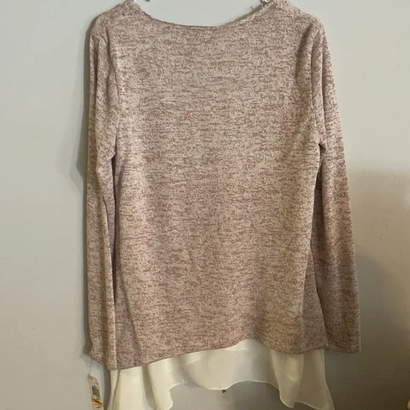 Bar III v neck long sleeve layered shirt sweater New small - Picture 5 of 6